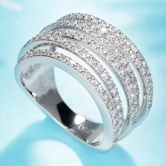 NEW💍Princess Cut 6.4 CT Diamond 925 Silver Ring - Picture 7 of 7